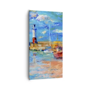 Quadro em tela - Tarde na baía do arco-íris - 65x120 cm