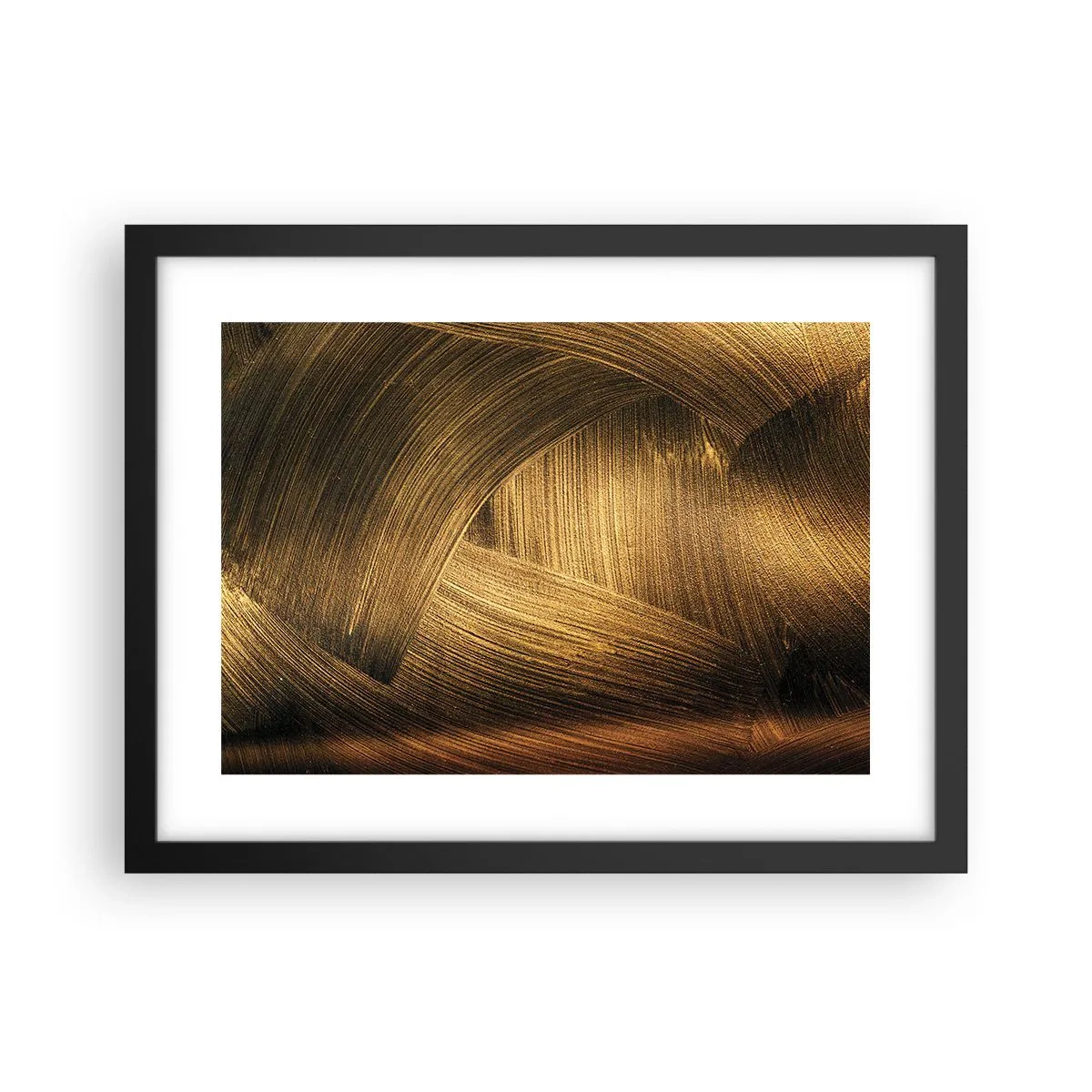 Pôster com moldura preta - No labirinto dourado - 40x30 cm