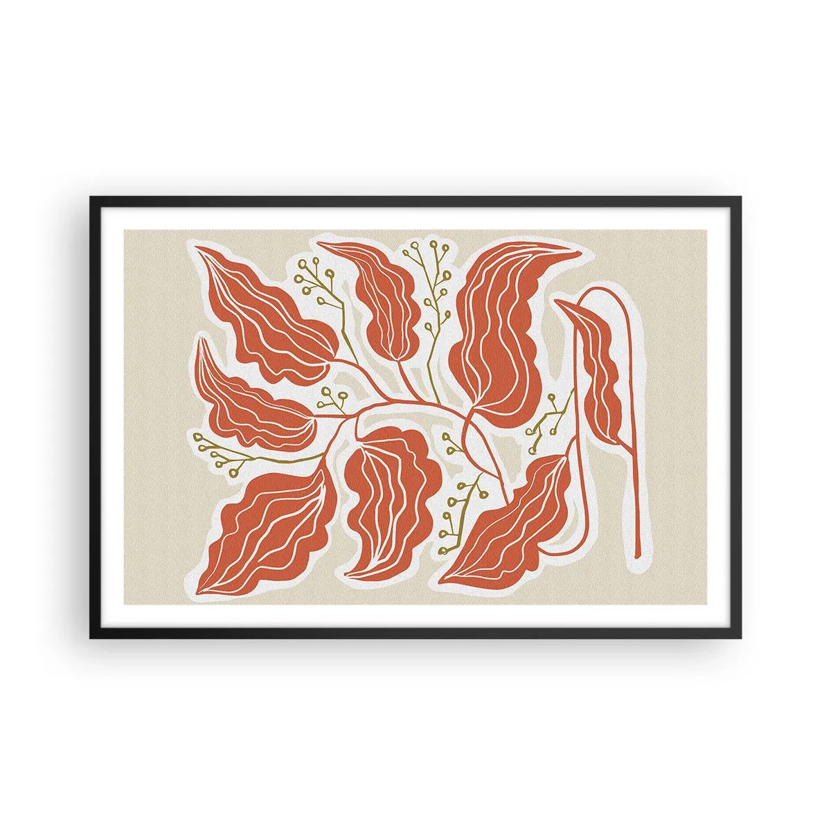 Pôster com moldura preta - Folclórico e coral - 91x61 cm