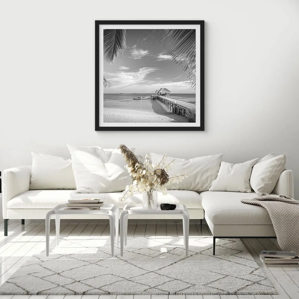 Pôster com moldura preta - Memória ou sonho? - 60x60 cm