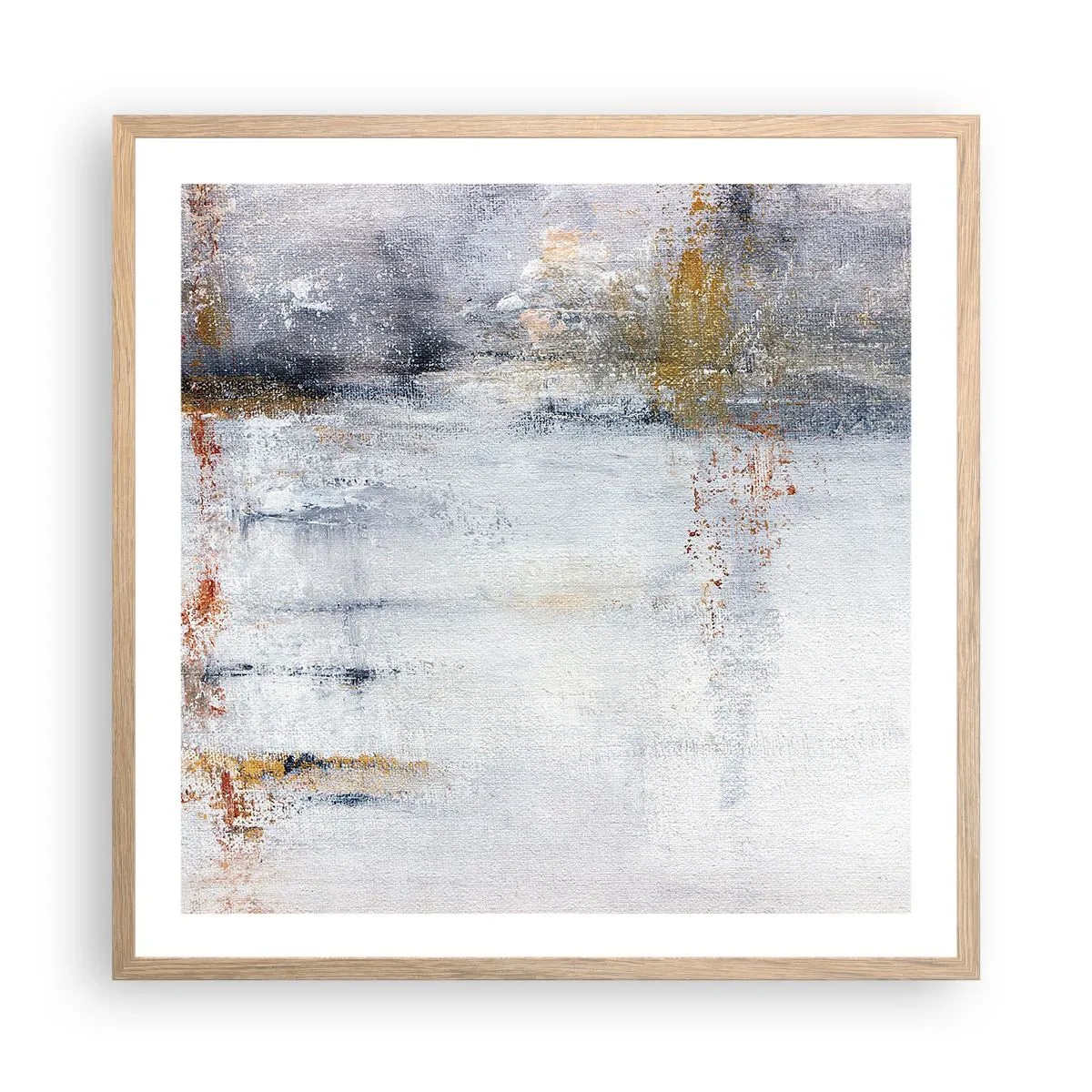 Pôster com moldura de carvalho claro - Atrás da cortina de ar - 60x60 cm