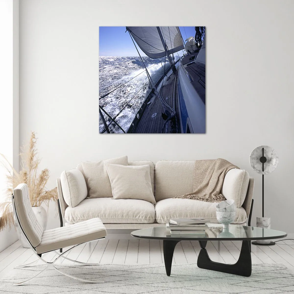 Quadro em vidro - Eu sei o que é ser um pássaro - 70x70 cm