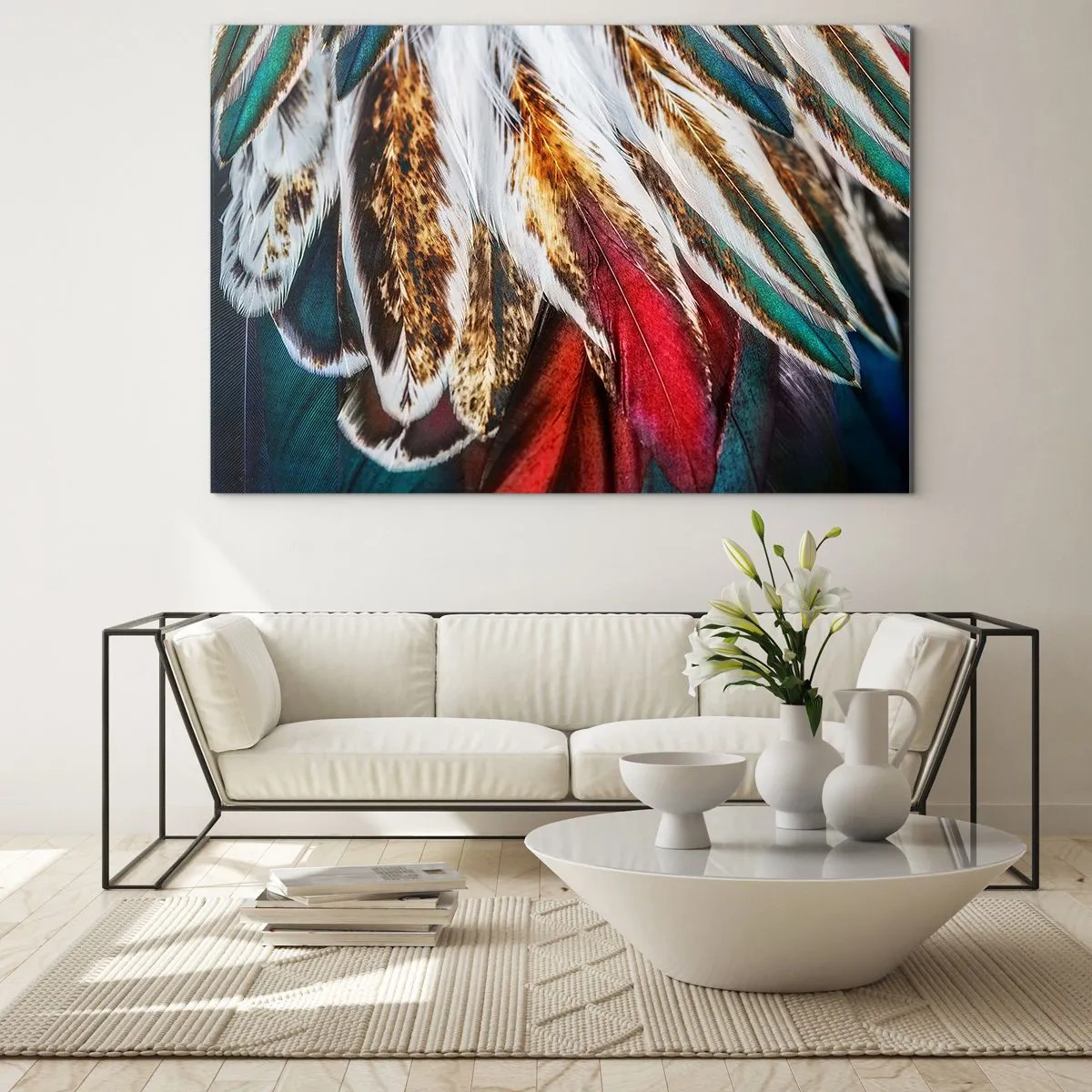 Quadro em vidro - Segredos de vôo - 100x70 cm