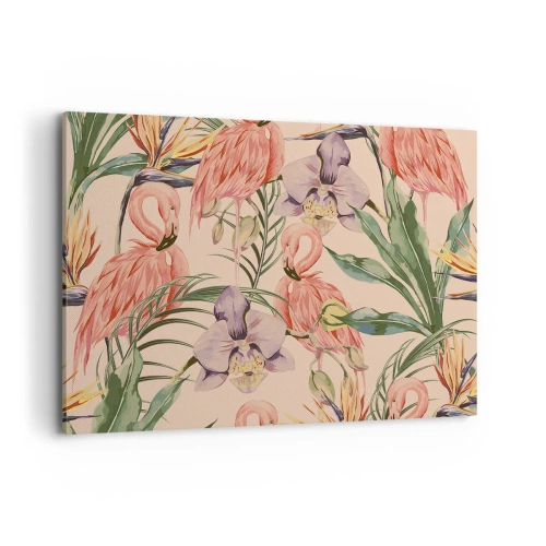 Quadro em tela - Balé rosa em flores - 120x80 cm