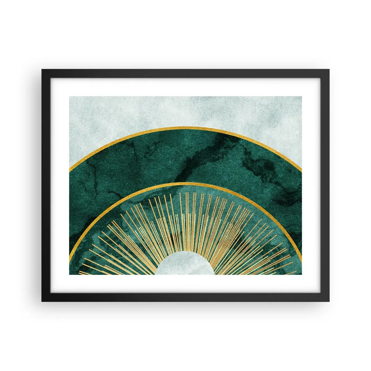 Pôster com moldura preta - Outro sistema solar - 50x40 cm