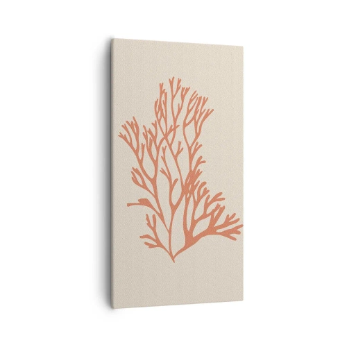 Quadro em tela - Filigrana coral - 55x100 cm