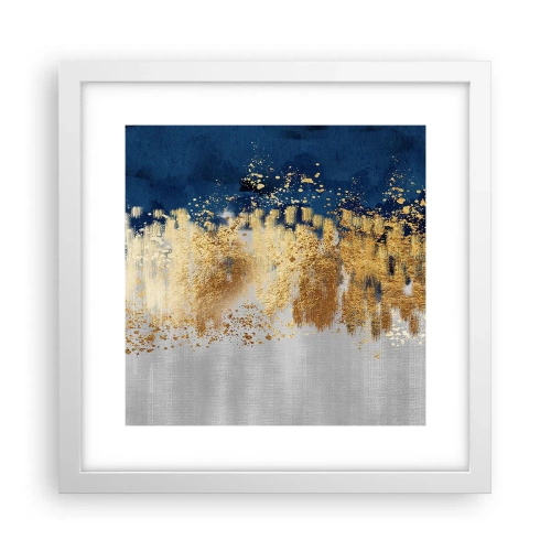 Pôster em moldura branca - Uma composição moderna com brilho - 30x30 cm