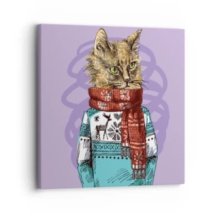Quadro em tela - Gato não só de botas - 30x30 cm