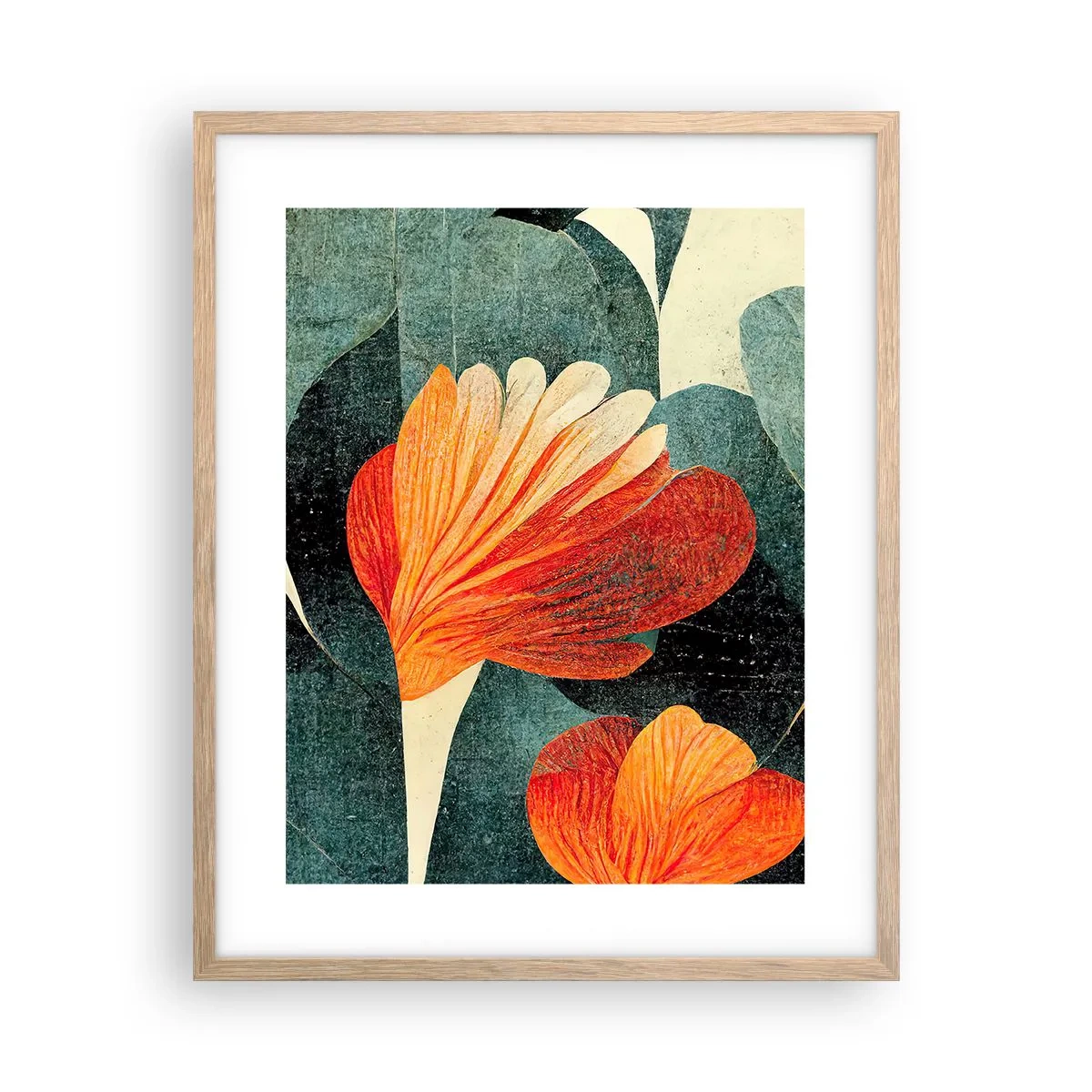 Pôster com moldura de carvalho claro - O calor dos trópicos e o frescor da vegetação - 40x50 cm