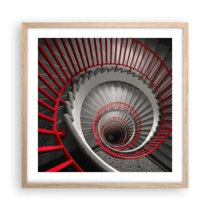 Pôster com moldura de carvalho claro - Diversão de arquitetura - 50x50 cm