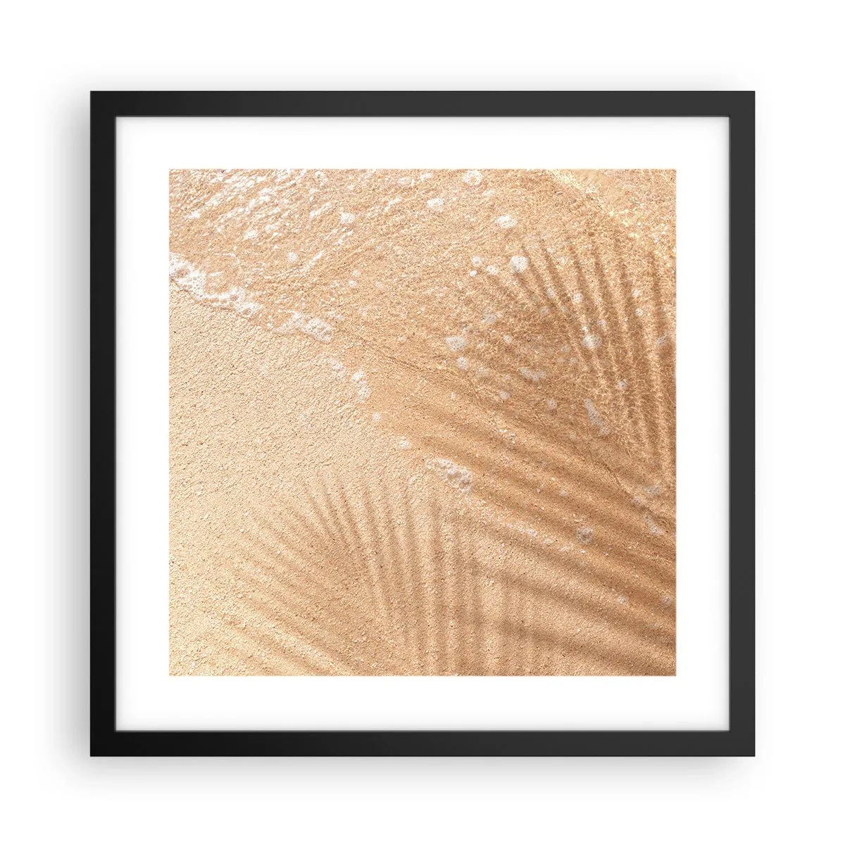 Pôster com moldura preta - A sombra de um verão quente - 40x40 cm