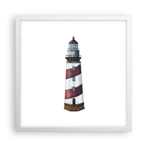 Pôster em moldura branca - Sempre em guarda - 40x40 cm