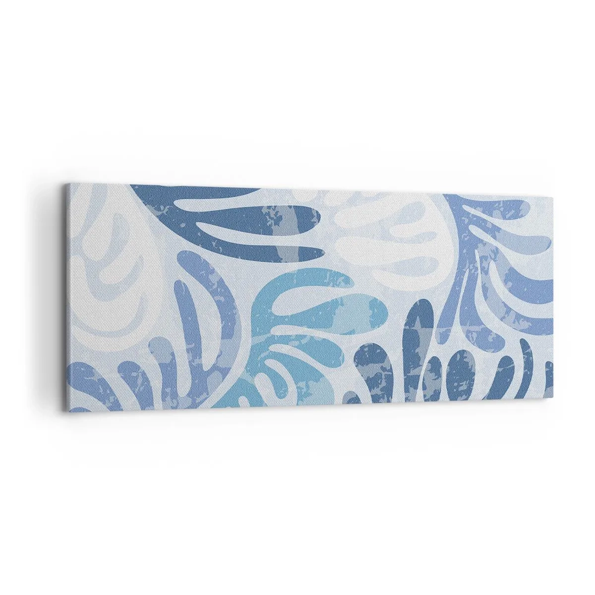 Quadro em tela - Samambaias azuis - 100x40 cm