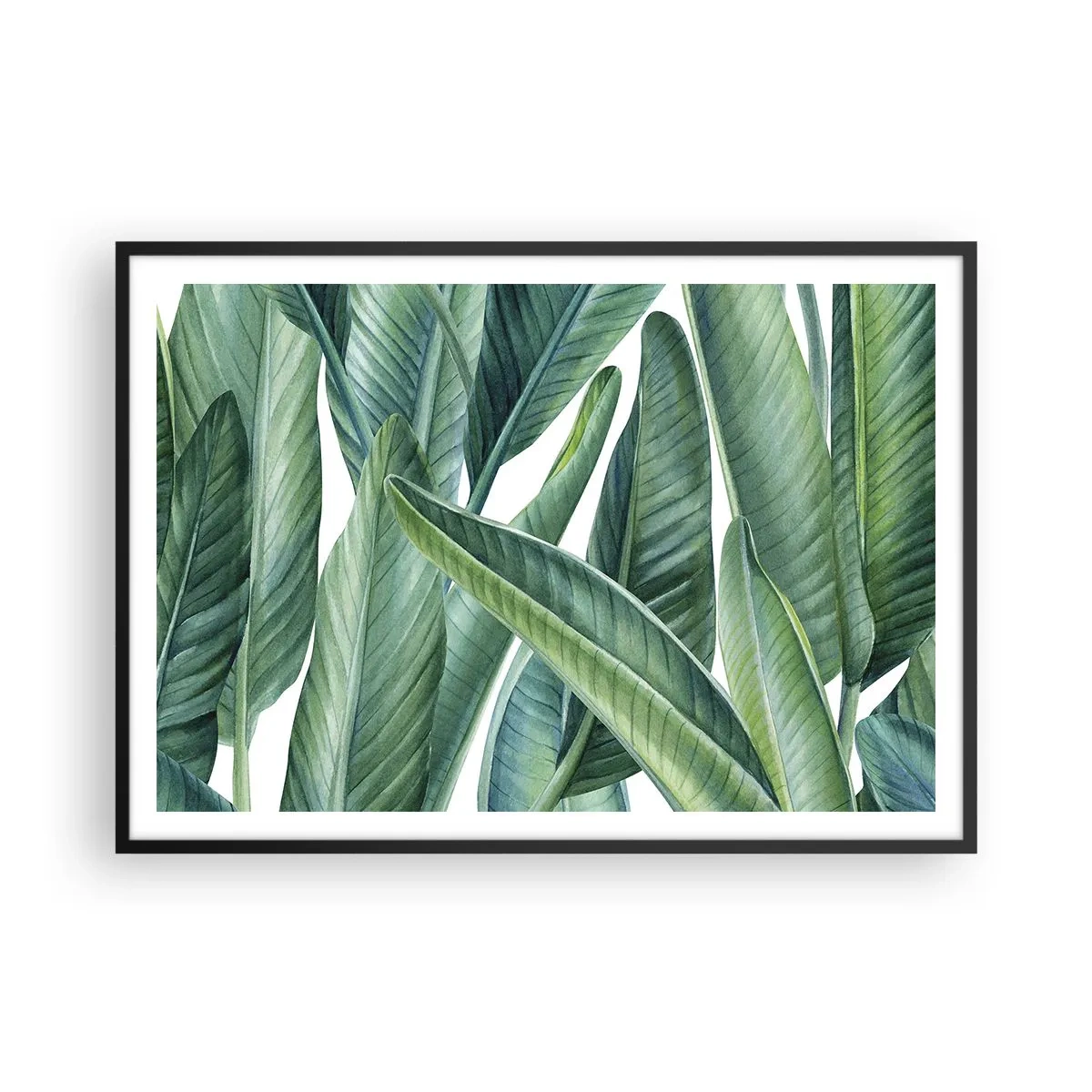 Pôster com moldura preta - O próprio verde - 100x70 cm