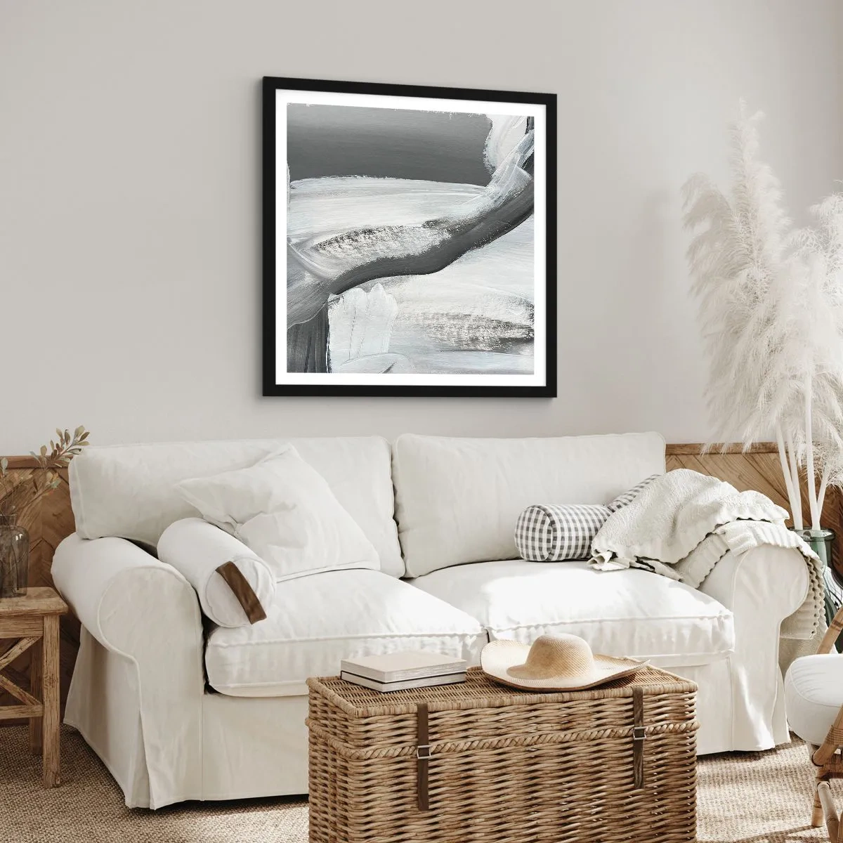 Pôster com moldura preta - Um movimento decisivo - 60x60 cm