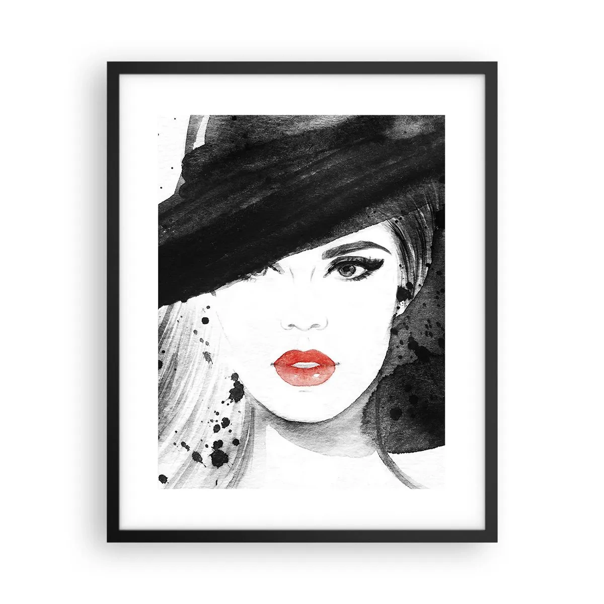 Pôster com moldura preta - Dama de Preto - 40x50 cm