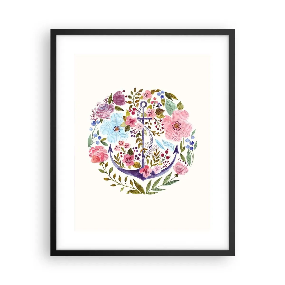 Pôster com moldura preta - O bom sonho de um marinheiro - 40x50 cm