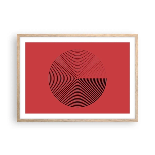 Pôster com moldura de carvalho claro - Movimento circular - 70x50 cm