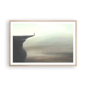 Pôster com moldura de carvalho claro - Para cima, é claro! - 91x61 cm