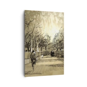 Quadro em tela - Um momento capturado por uma pena - 80x120 cm