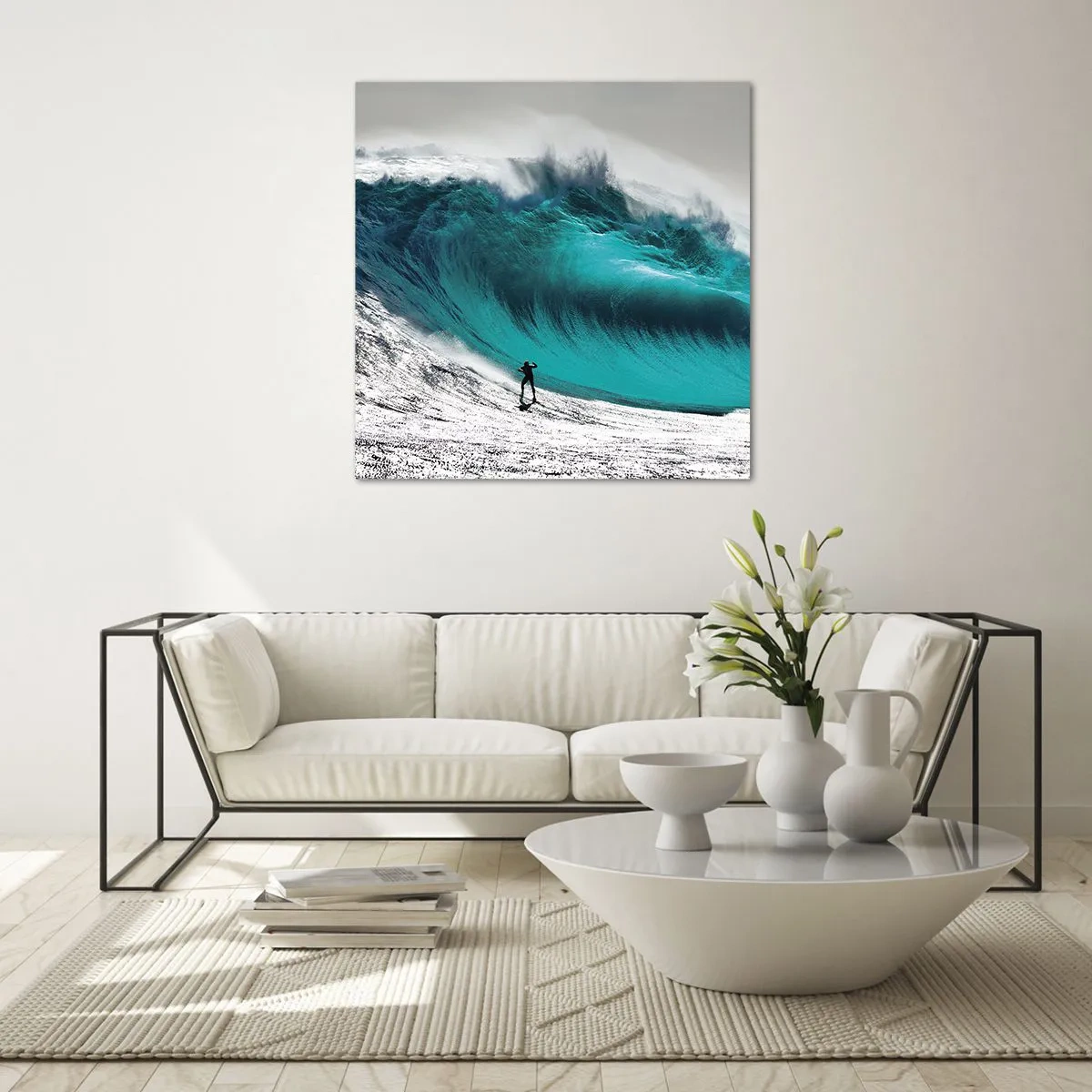 Quadro em vidro - Desafio aceite - 70x70 cm