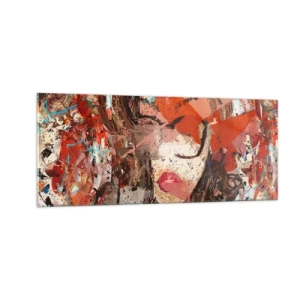 Quadro em vidro - Ninguém realmente me conhece  - 100x40 cm