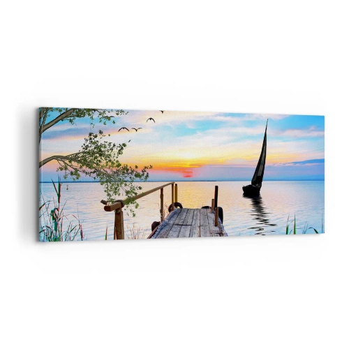 Quadro em tela - Boa noite - 100x40 cm