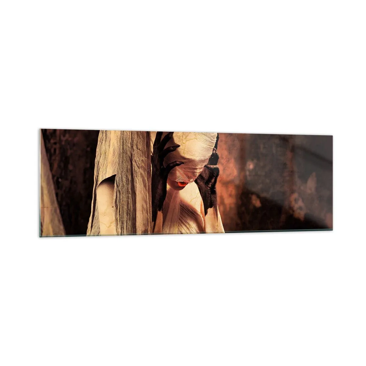 Quadro em vidro - Entre o bem e o mal - 160x50 cm