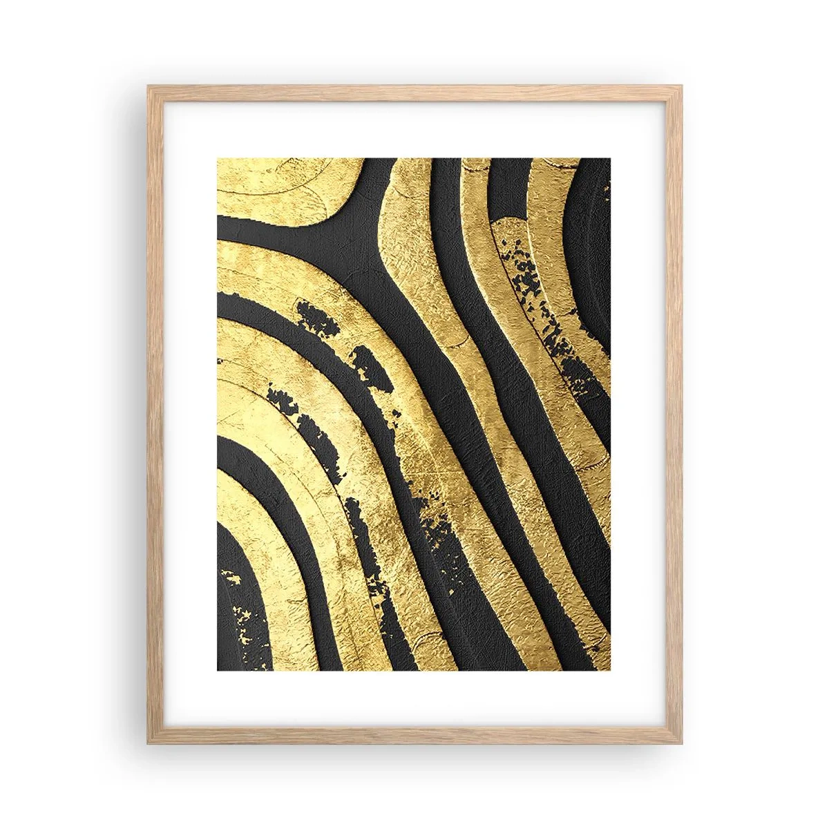 Pôster com moldura de carvalho claro - Tudo flui - 40x50 cm