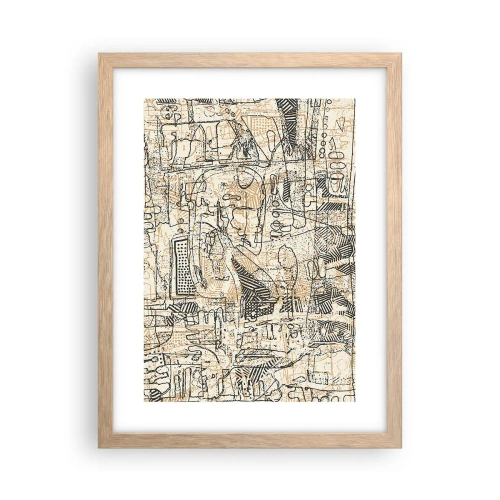 Pôster com moldura de carvalho claro - À espera de ser decifrado - 30x40 cm