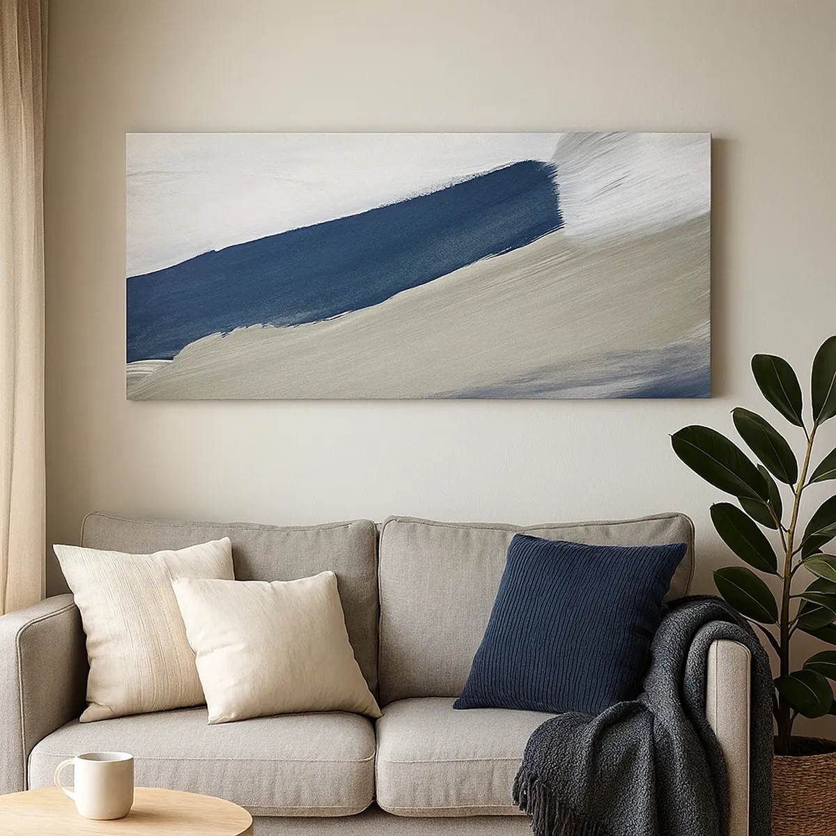 Quadro em tela - Encontro com a brancura - 30x30 cm