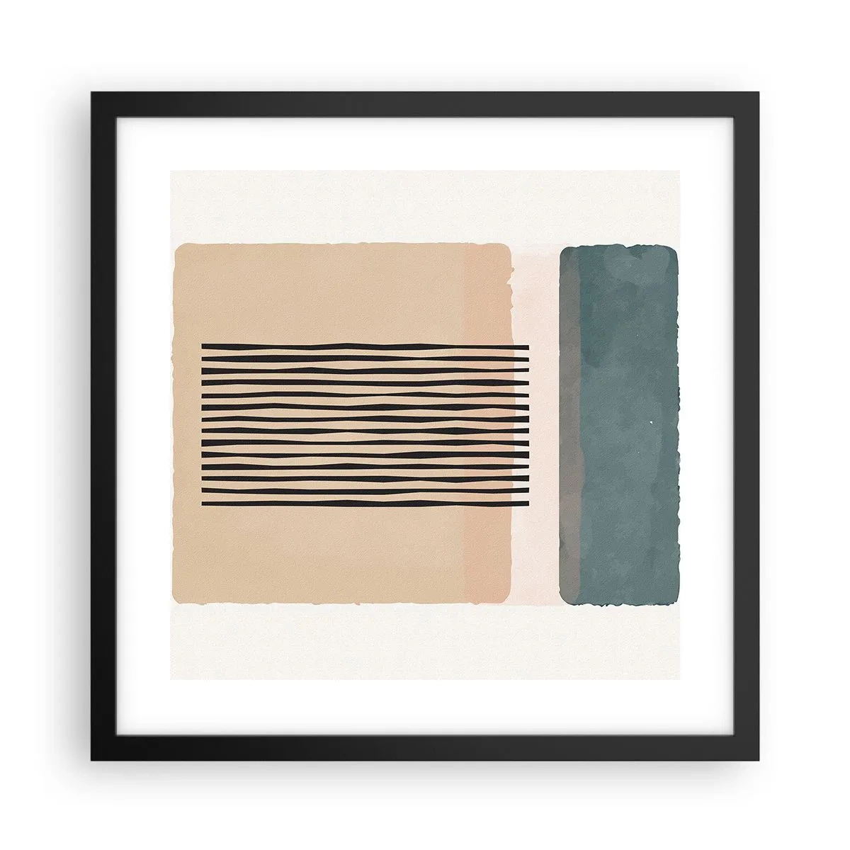 Pôster com moldura preta - Está tudo bem - 40x40 cm