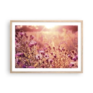 Pôster com moldura de carvalho claro - Antes do verão acabar - 70x50 cm