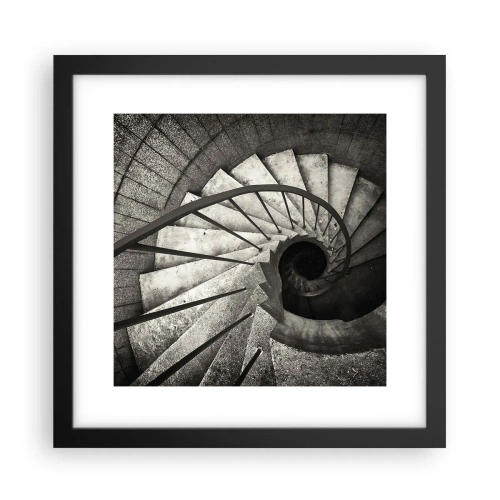 Pôster com moldura preta - Suba as escadas, desça as escadas - 30x30 cm