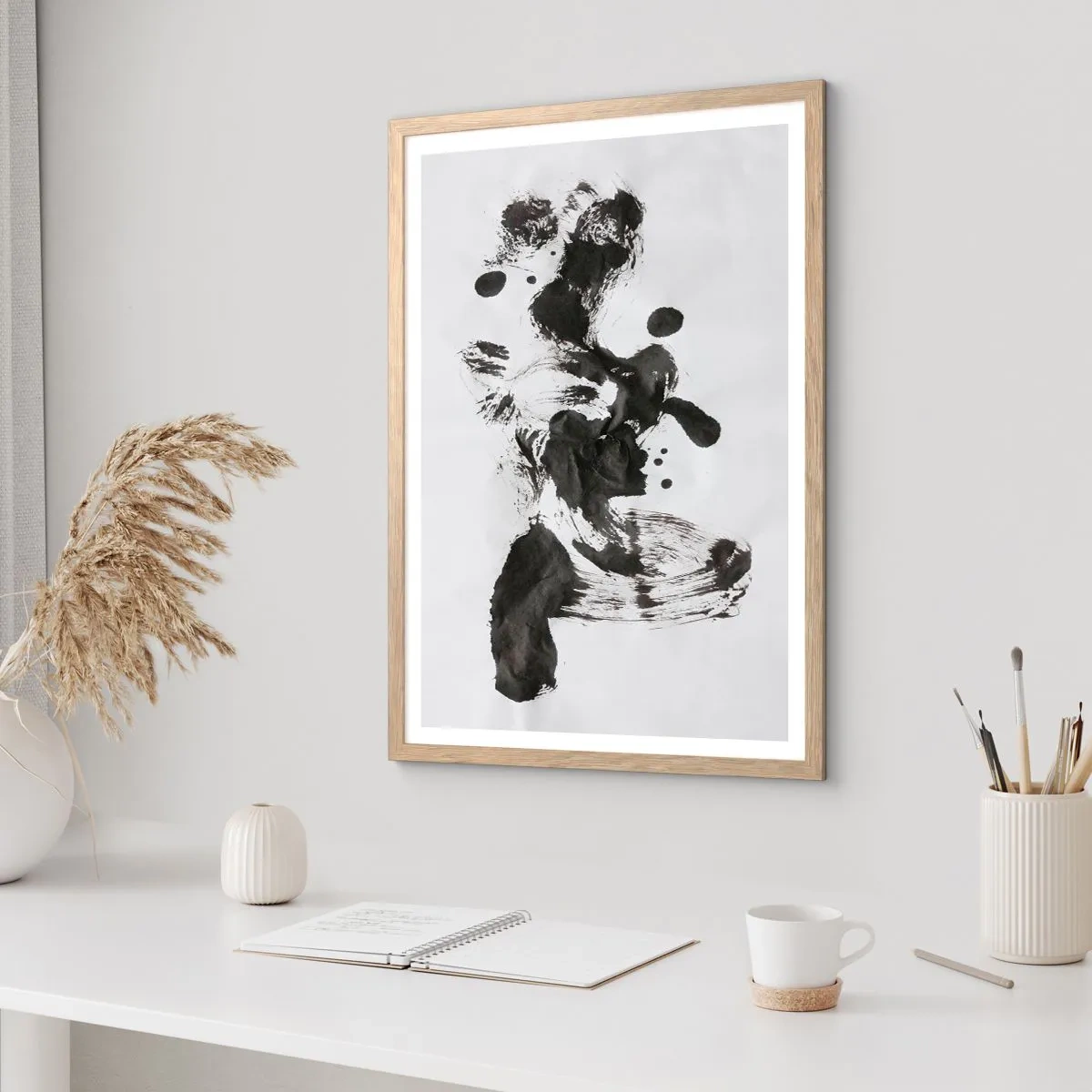 Pôster com moldura de carvalho claro - Existe um método para a loucura? - 61x91 cm