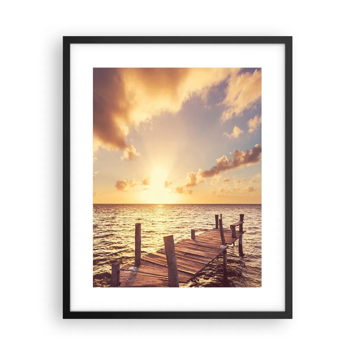 Pôster com moldura preta - A terra dourada da gentileza - 40x50 cm