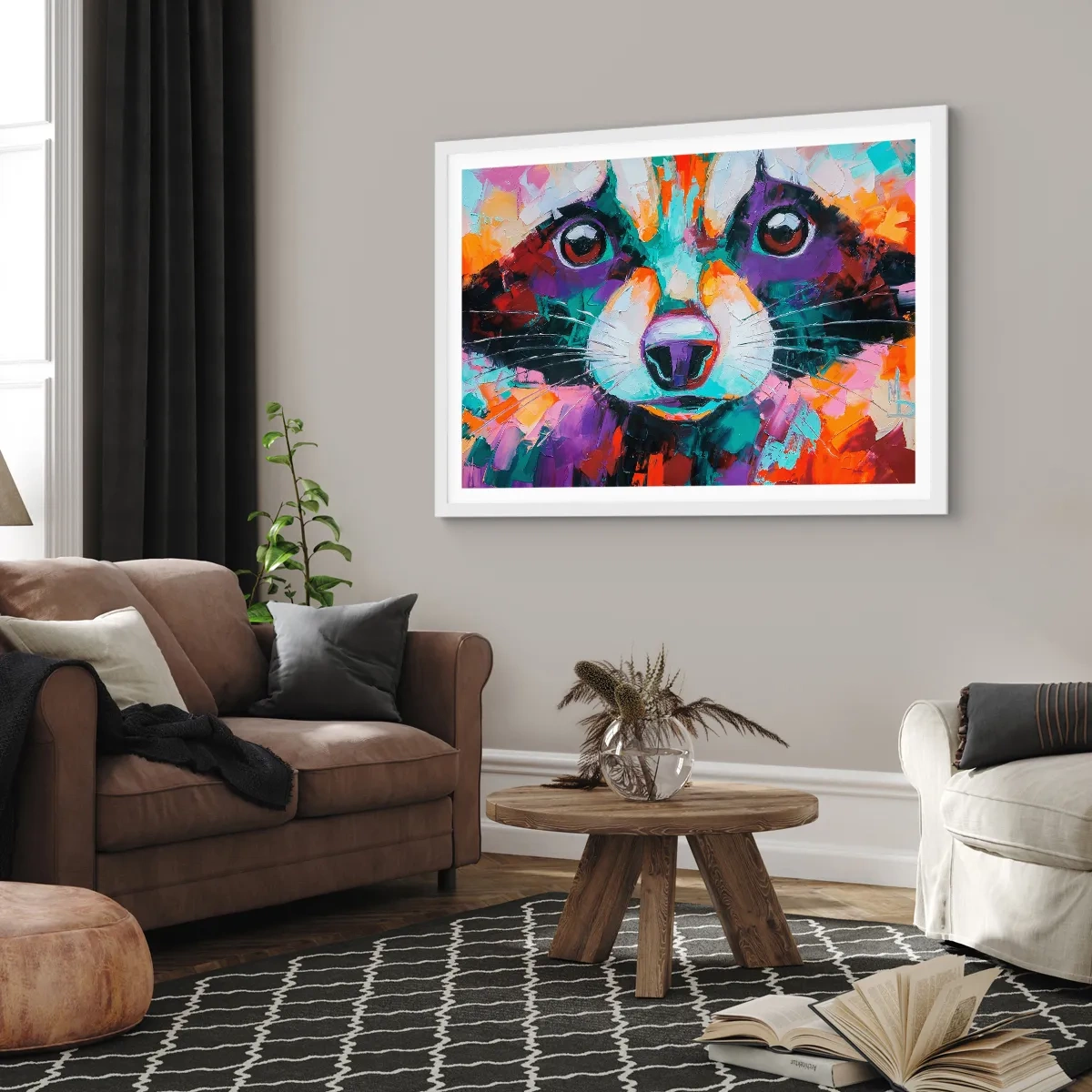 Pôster em moldura branca - Apenas boas emoções - 91x61 cm