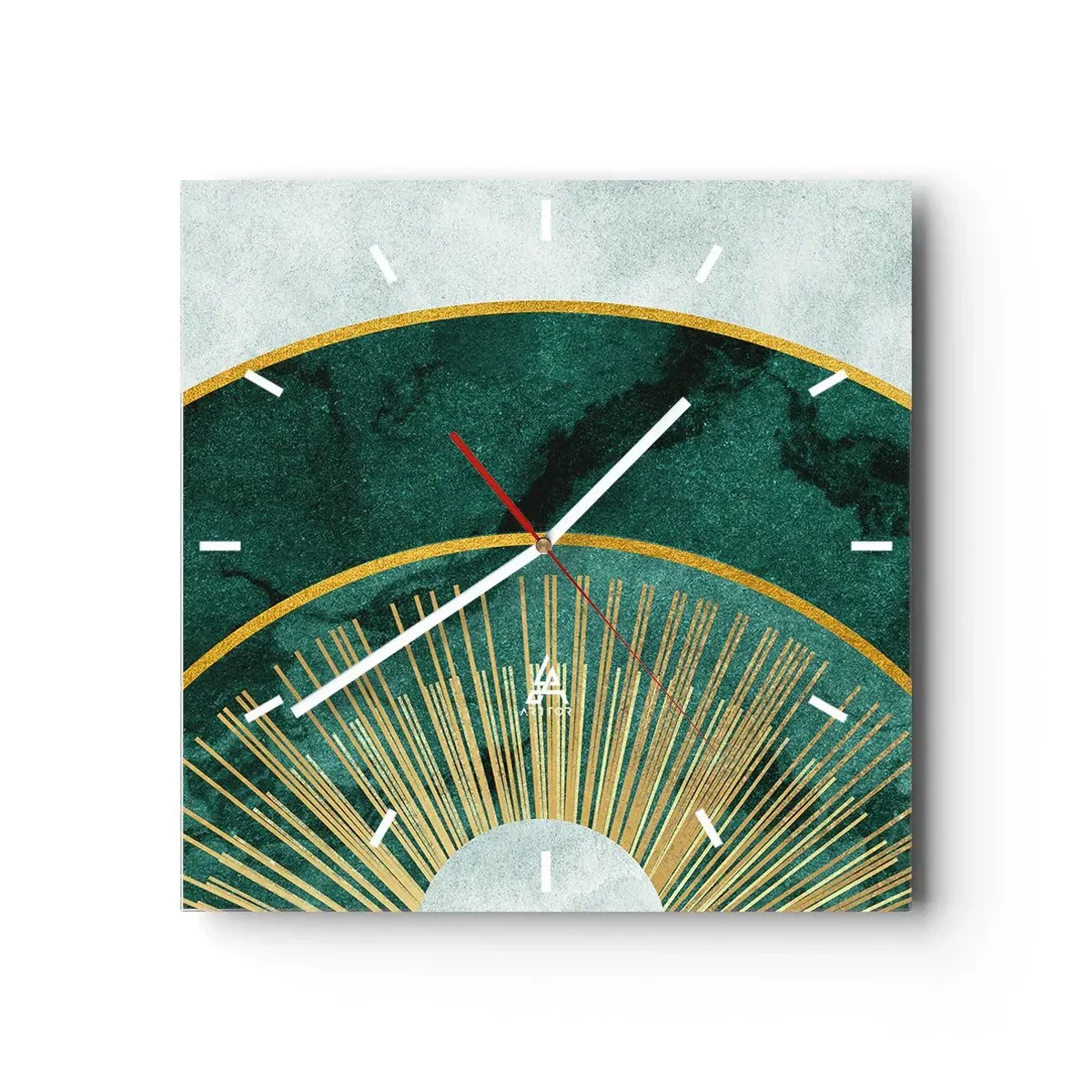 Relógio de parede - Relógio em vidro - Outro sistema solar - 40x40 cm