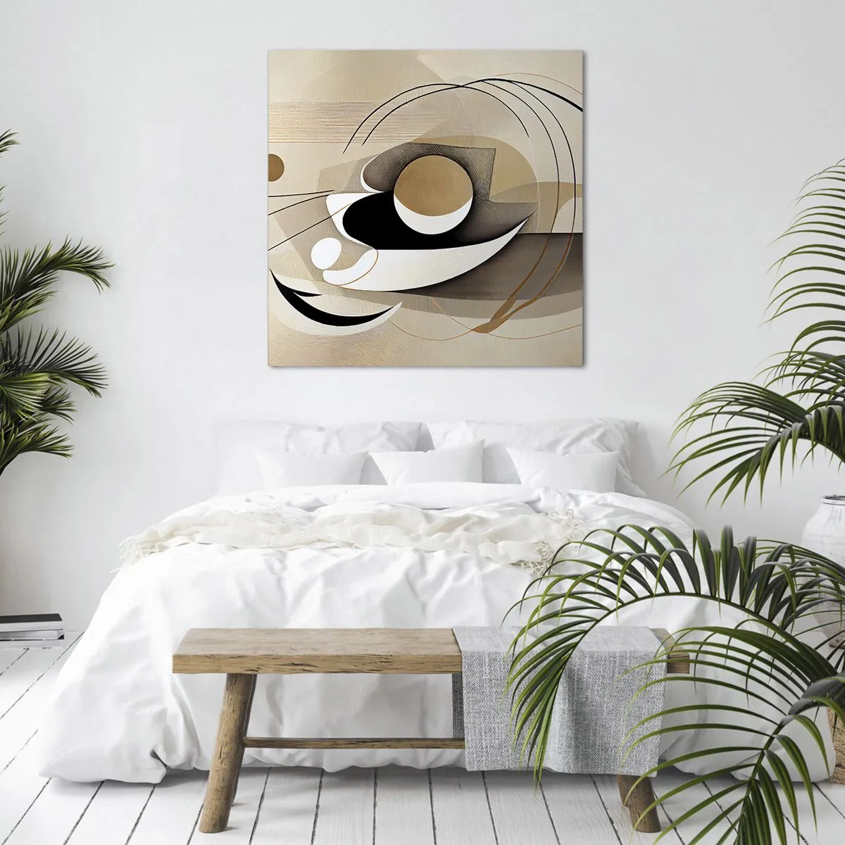 Quadro em tela - Composição: a essência da palavra - 70x70 cm