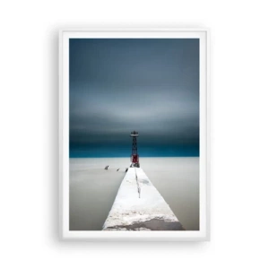 Pôster em moldura branca - Ao encontro do infinito - 70x100 cm