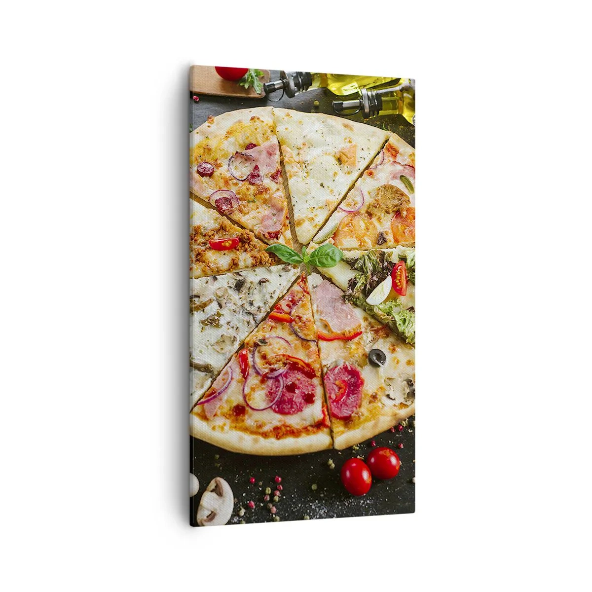 Quadro em tela - Gama de sabores - 55x100 cm