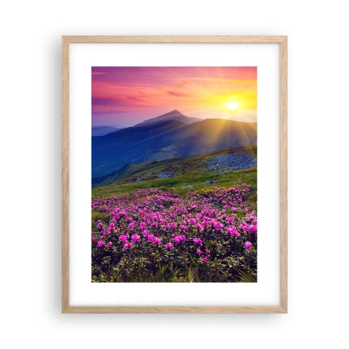 Pôster com moldura de carvalho claro - …Cheiro de pinheiros e ervas da montanha - 40x50 cm