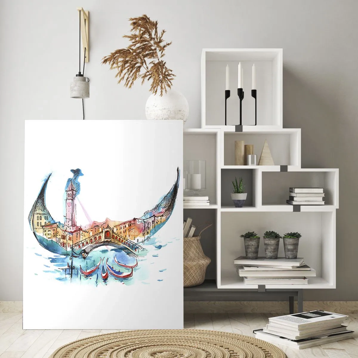 Quadro em vidro - Navegamos pela cidade - 50x70 cm