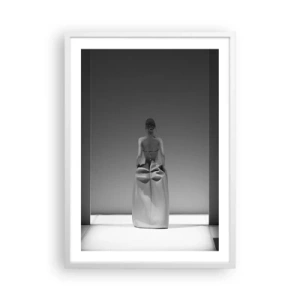 Pôster em moldura branca - Simplicidade refinada - 50x70 cm