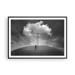 Pôster com moldura preta - Tudo é possível - 100x70 cm