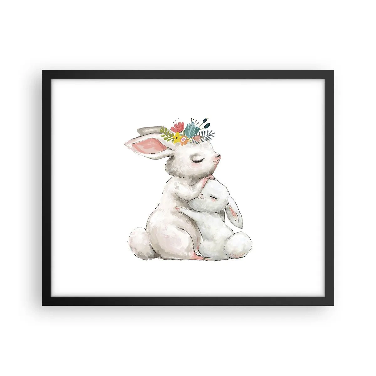 Pôster com moldura preta - Nada melhor do que amor de mãe - 50x40 cm