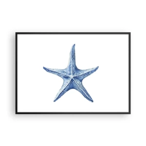 Pôster com moldura preta - Estrela do mar - 100x70 cm