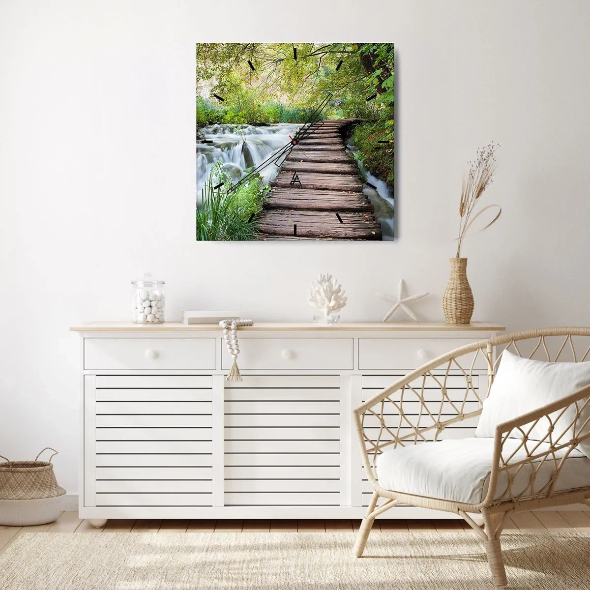 Relógio de parede - Relógio em vidro - As aparências enganam - 40x40 cm