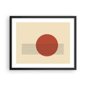 Pôster com moldura preta - Em círculo e mais além - 50x40 cm