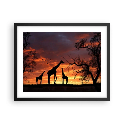 Pôster com moldura preta - Um pequeno jantar com seus entes queridos - 50x40 cm